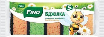 Губки кухонні Fino Бджілка великопористі, 5+1 шт &mdash; фото товару