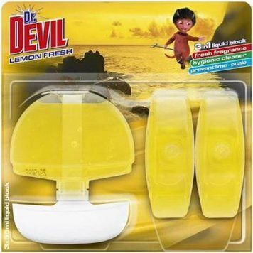 Рідкий туалетний блок Dr. Devil 3 in 1 Lemon Fresh, 3 &times; 55 мл &mdash; фото товару