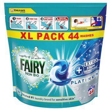 Капсули для прання дитячої білизни Fairy Platinum Non-Bio Extra, 44 шт &mdash; фото товару