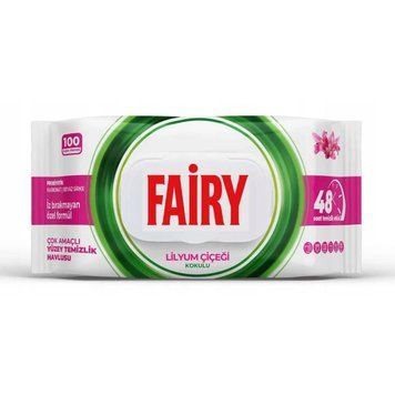 Вологі серветки для прибирання Fairy Lilyum Ciciegi лілія 100 шт &mdash; фото товару