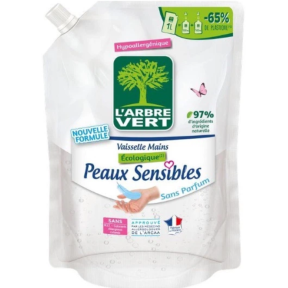 Рідина для миття посуду LArbre Vert Sensitive, запасний блок 1 л &mdash; фото товару