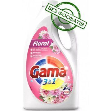 Гель для прання Gama Floral з квітковим ароматом, 4.5 л (100 прань) &mdash; фото товару