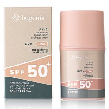 Сонцезахисний крем для обличчя Bogenia Sunscreen Face Cream SPF50+, 50 мл &mdash; фото товару