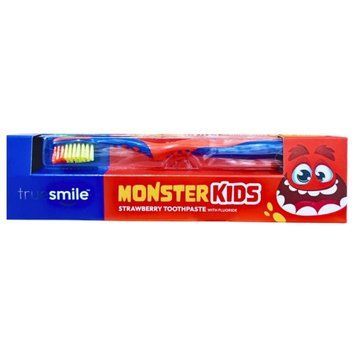 Дитяча зубна паста з щіткою TrueSmile Monster Kids Strawberry 100мл з смаком полуниці &mdash; фото товару